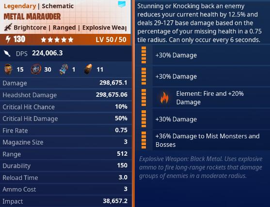 Metal Marauder Fire 5 Stars PL130 Max Perks 20.jpg