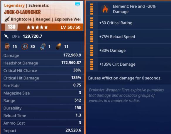 Jack-O-Launcher Fire 5 Stars PL130 Max Perks 02.jpg