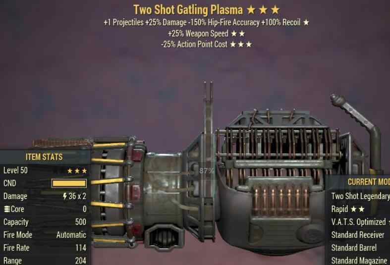 Two Shot 25WS 25AP Cost Gatling Plasma 3 Stars Level 50 PC 02.jpg